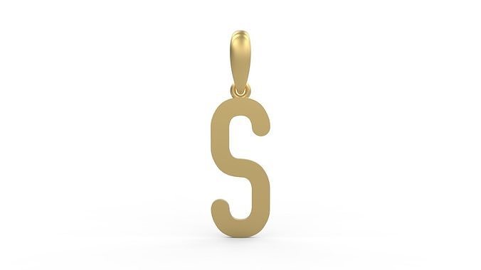 Initial Letters Pendant Cactron S 3D print model