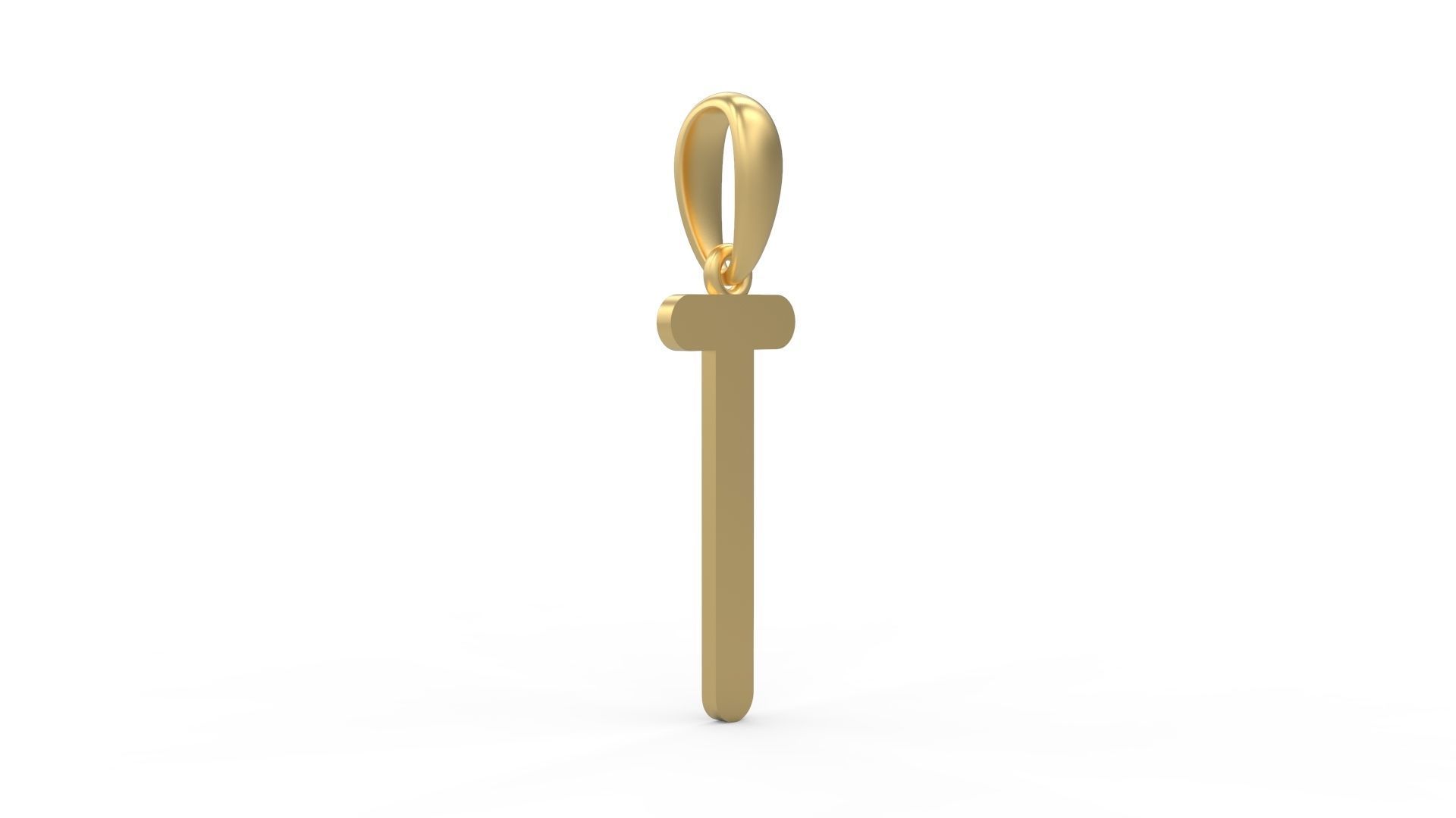 Initial Letters Pendant Cactron T 3D print model_3