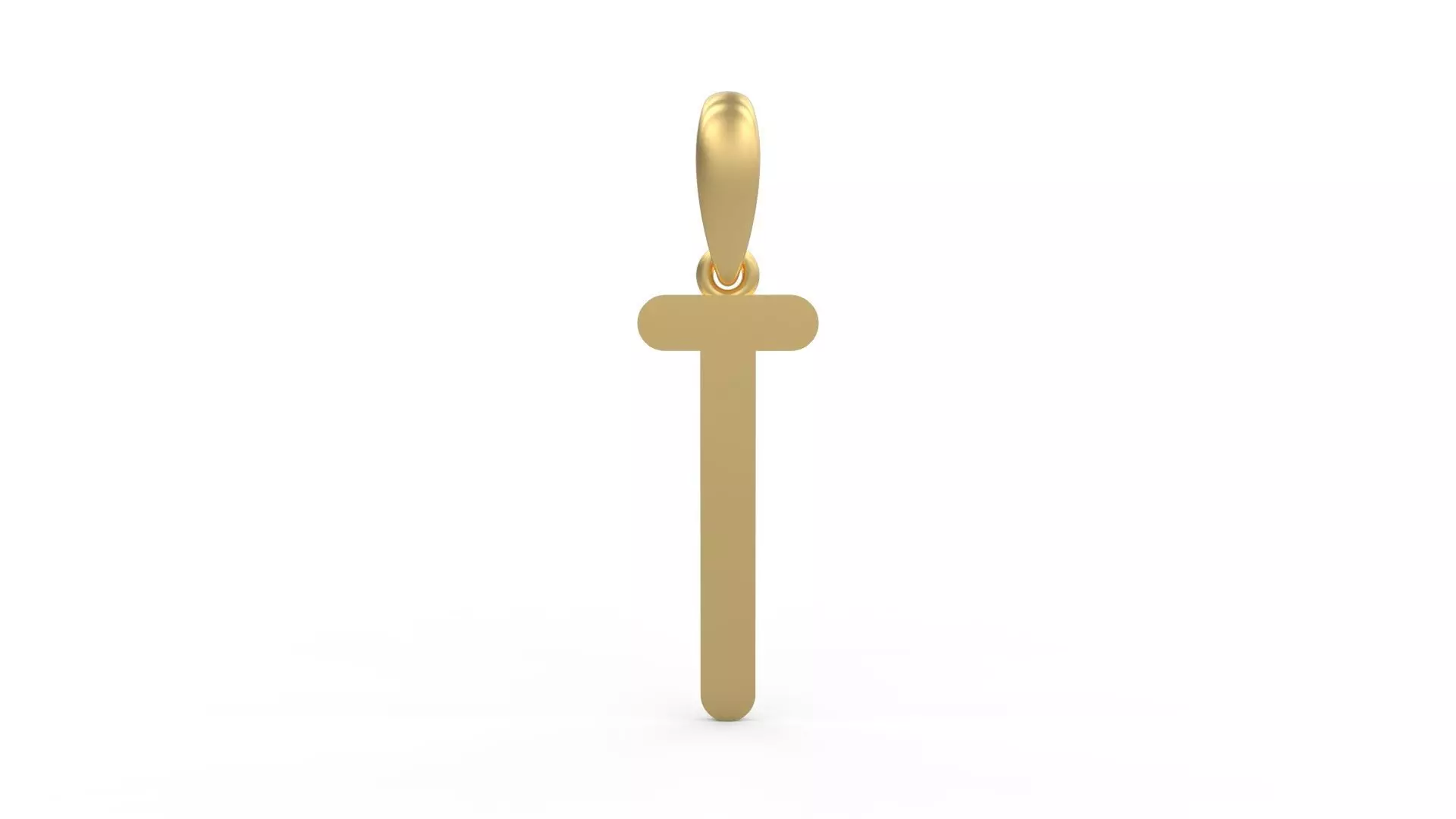 Initial Letters Pendant Cactron T 3D print model_0