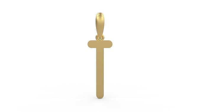 Initial Letters Pendant Cactron T 3D print model