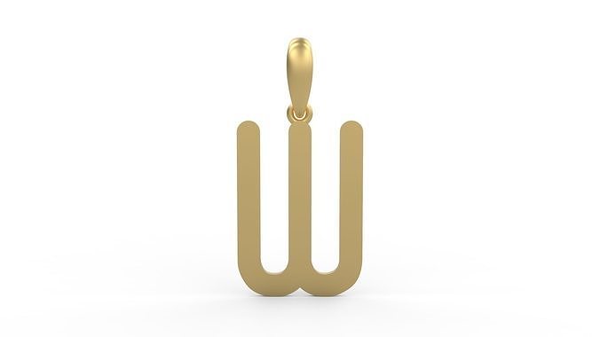 Initial Letters Pendant Cactron W 3D print model