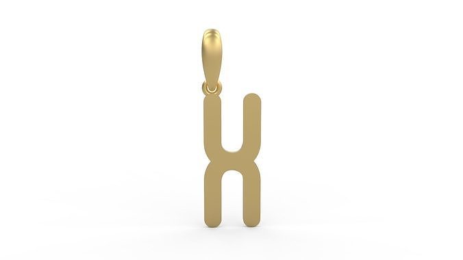 Initial Letters Pendant Cactron X 3D print model