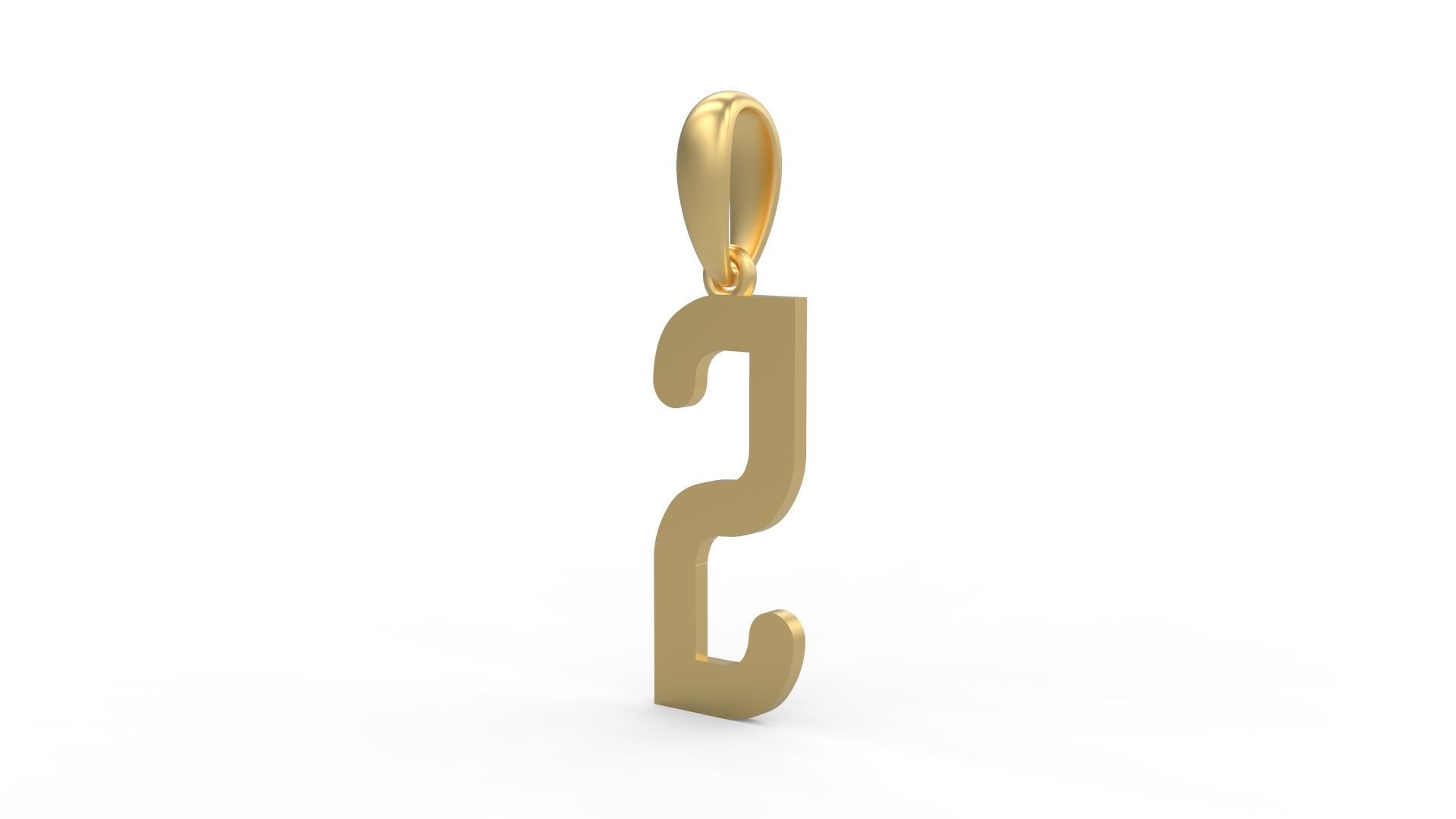 Initial Letters Pendant Cactron Z 3D print model_1
