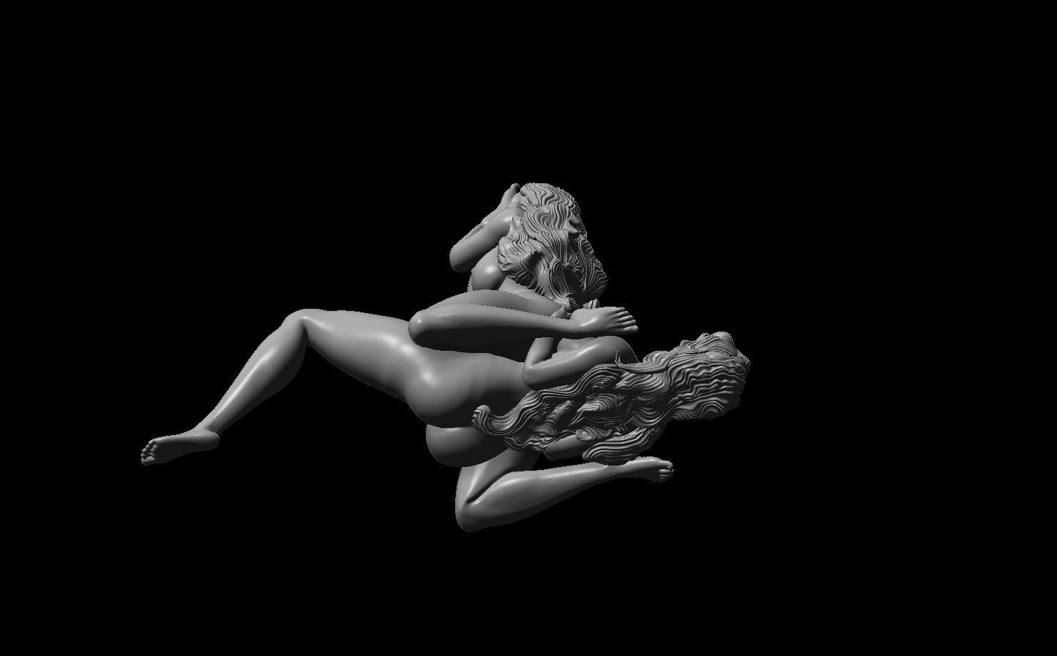 Erotic high quality figure Jenn and Mary 3D print model_3