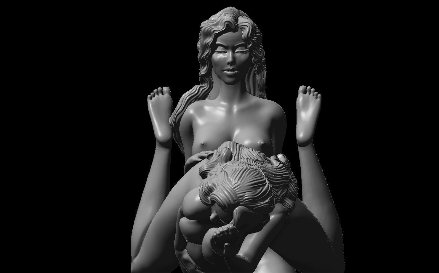 Erotic high quality figure Jenn and Mary 3D print model_2