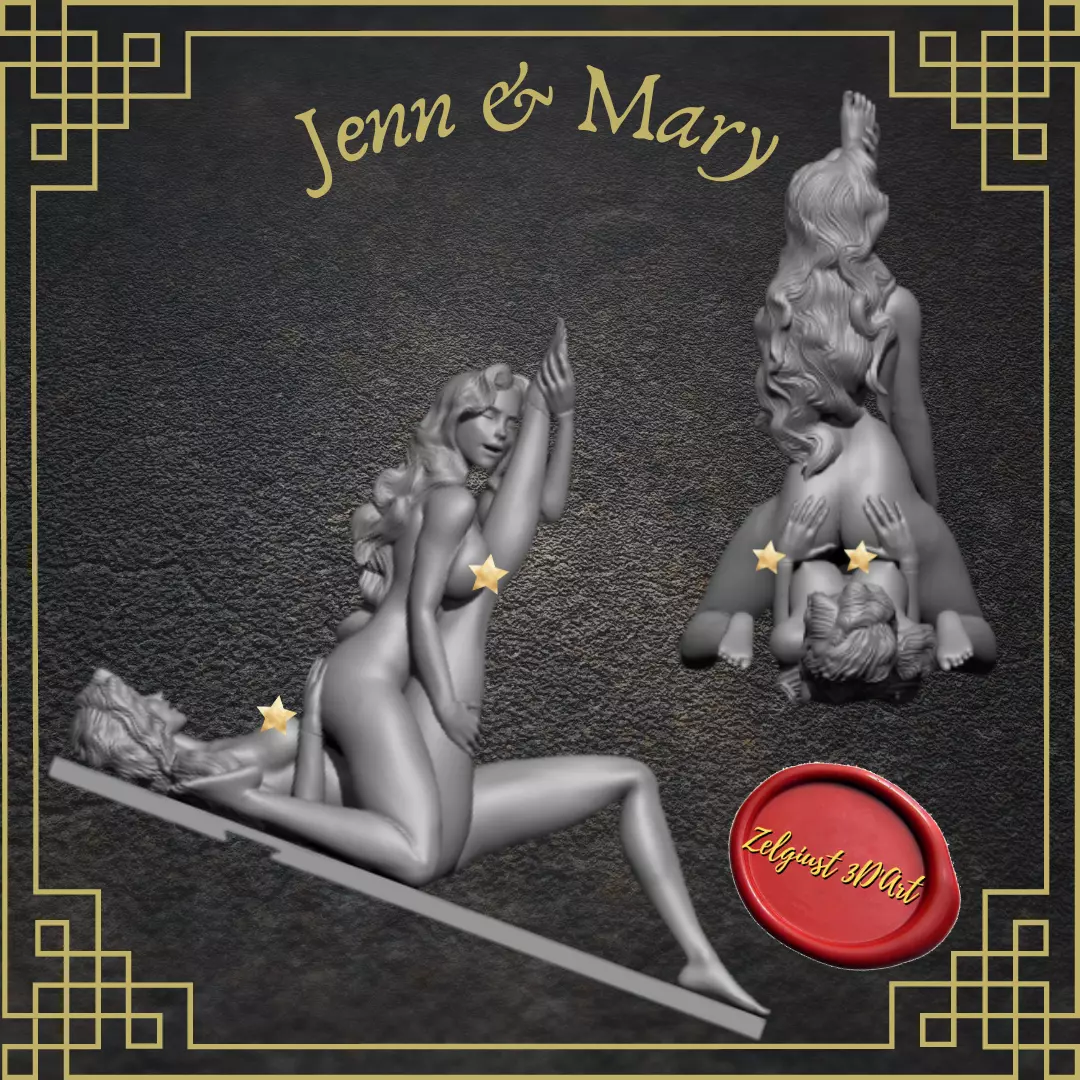 Erotic high quality figure Jenn and Mary 3D print model_0