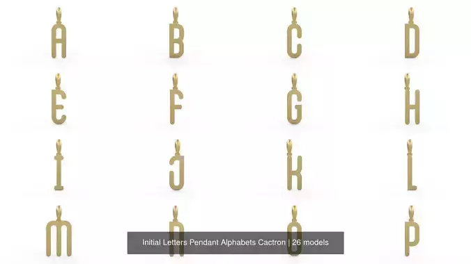 Initial Letters Pendant Alphabets Cactron