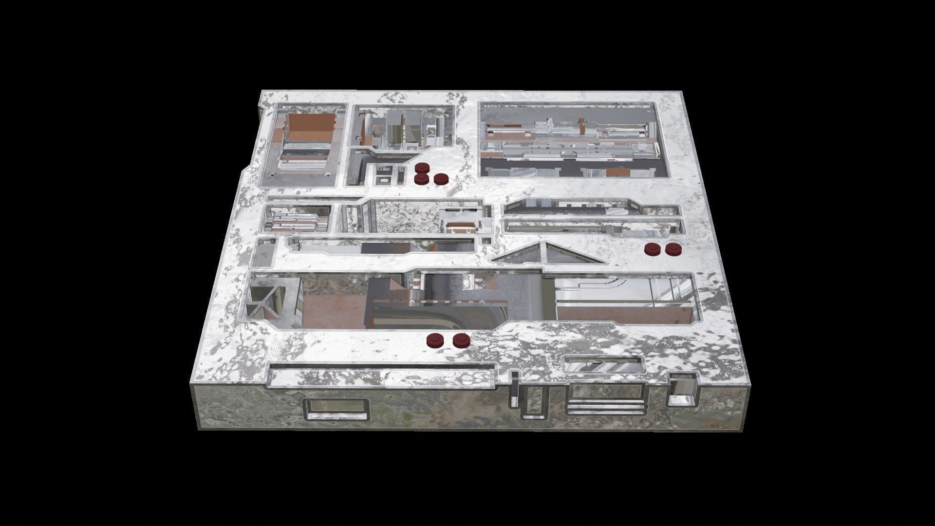 Tech Panel with different sci-fi texture variants 3D model_19