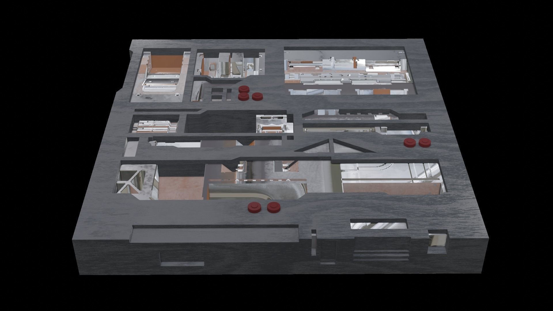 Tech Panel with different sci-fi texture variants 3D model_26