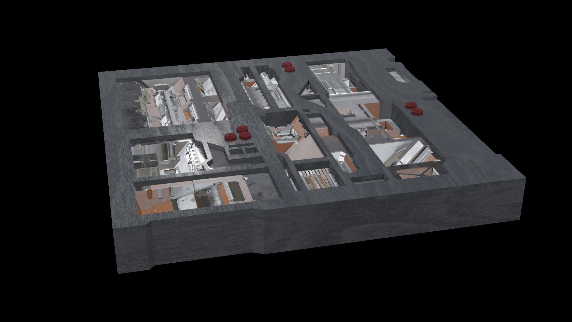 Tech Panel with different sci-fi texture variants 3D model_17