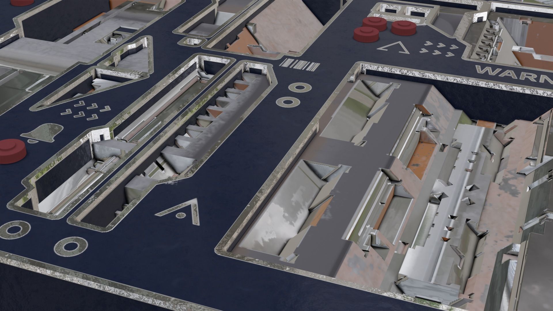 Tech Panel with different sci-fi texture variants 3D model_1