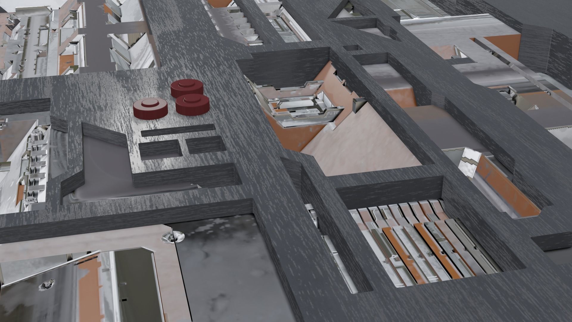 Tech Panel with different sci-fi texture variants 3D model_32