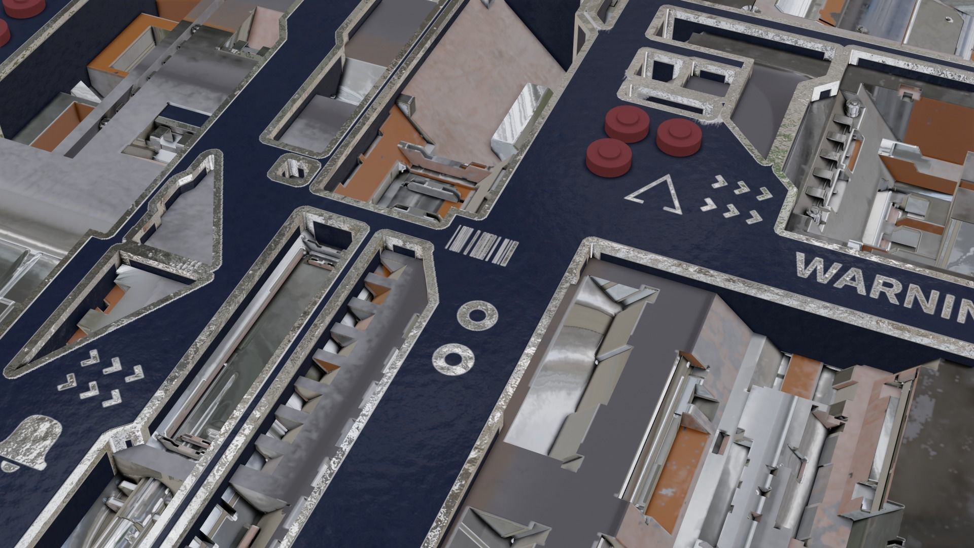 Tech Panel with different sci-fi texture variants 3D model_29