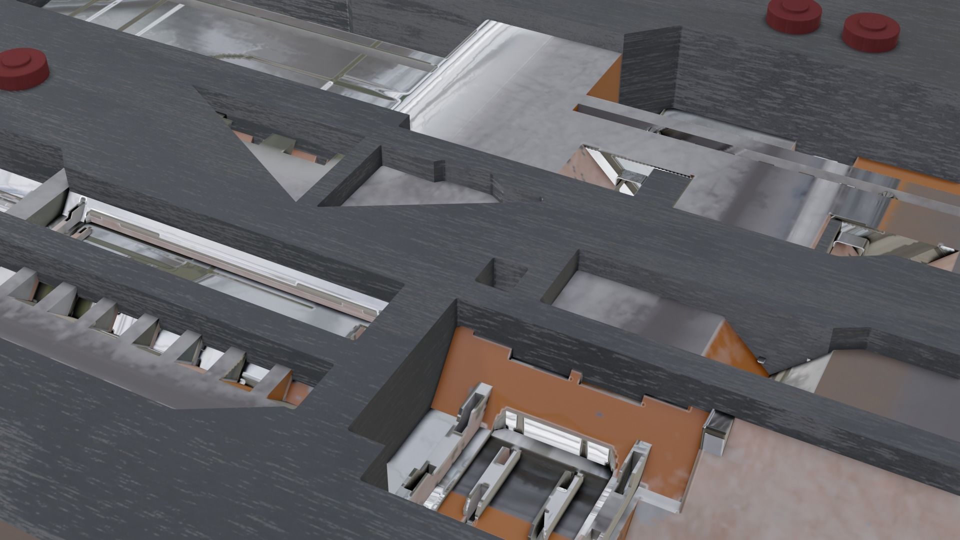 Tech Panel with different sci-fi texture variants 3D model_2