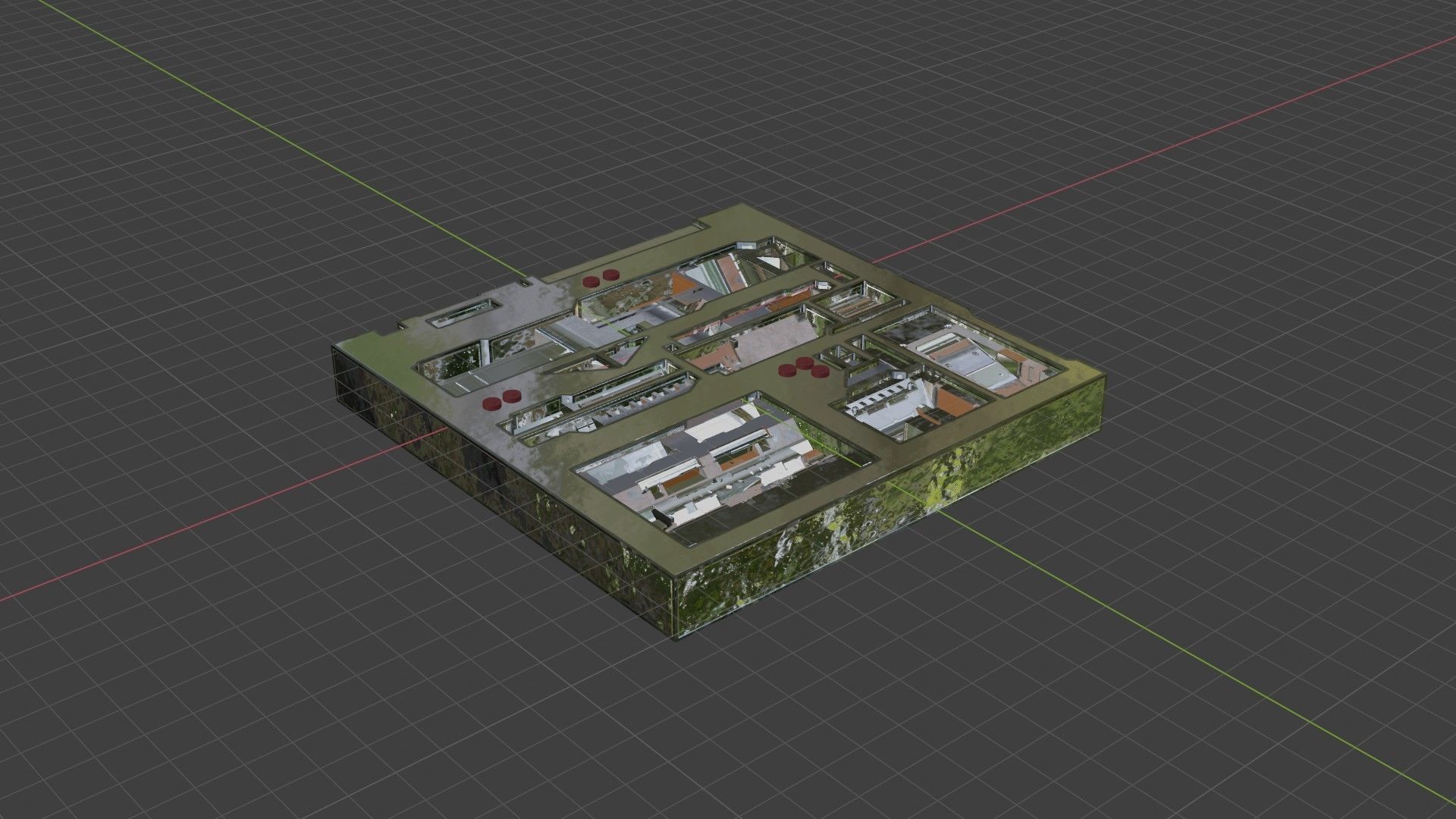 Tech Panel with different sci-fi texture variants 3D model_21