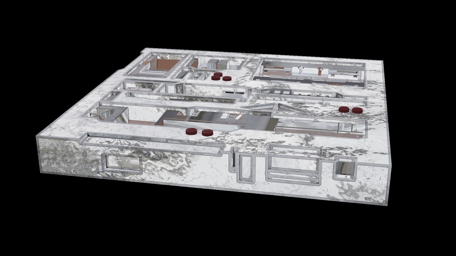 Tech Panel with different sci-fi texture variants 3D model_22