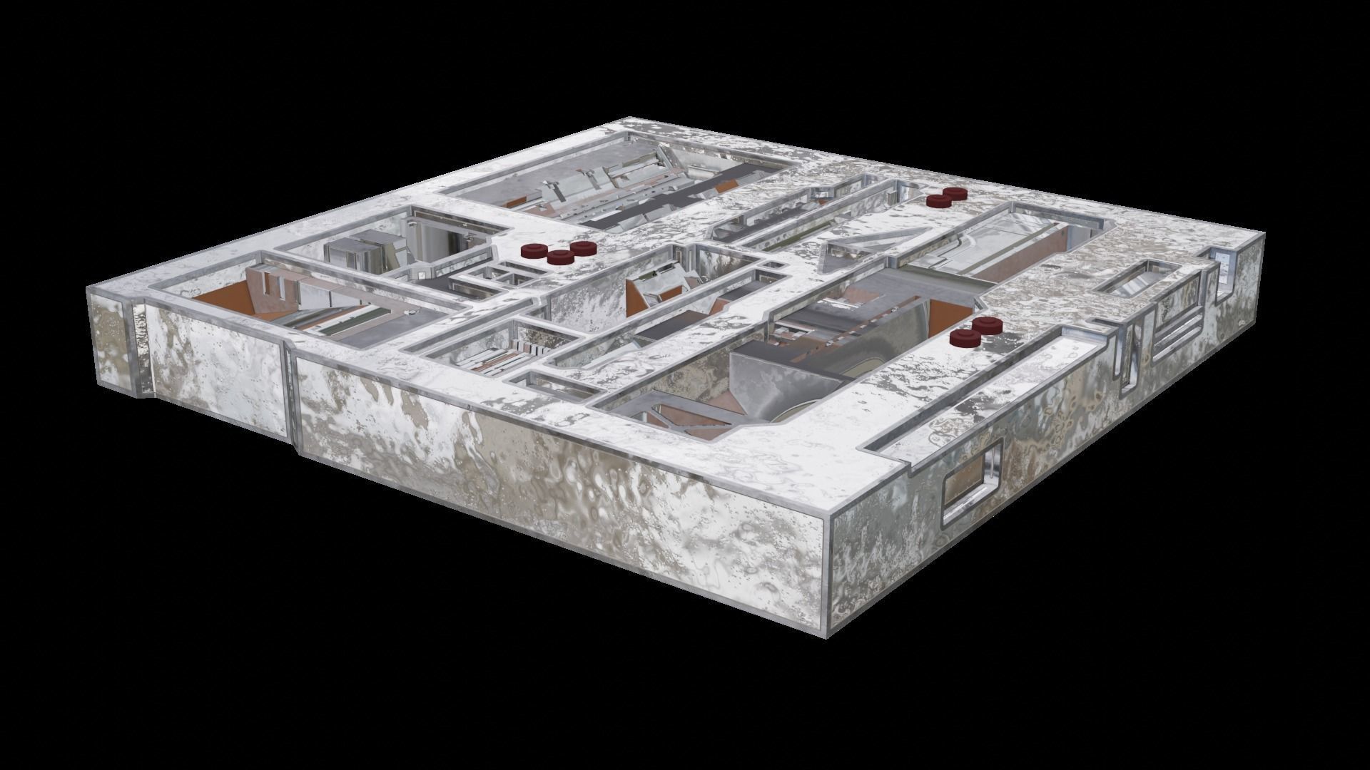 Tech Panel with different sci-fi texture variants 3D model_24