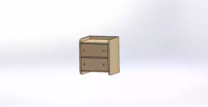 Tumba wooden cabinet with two drawers