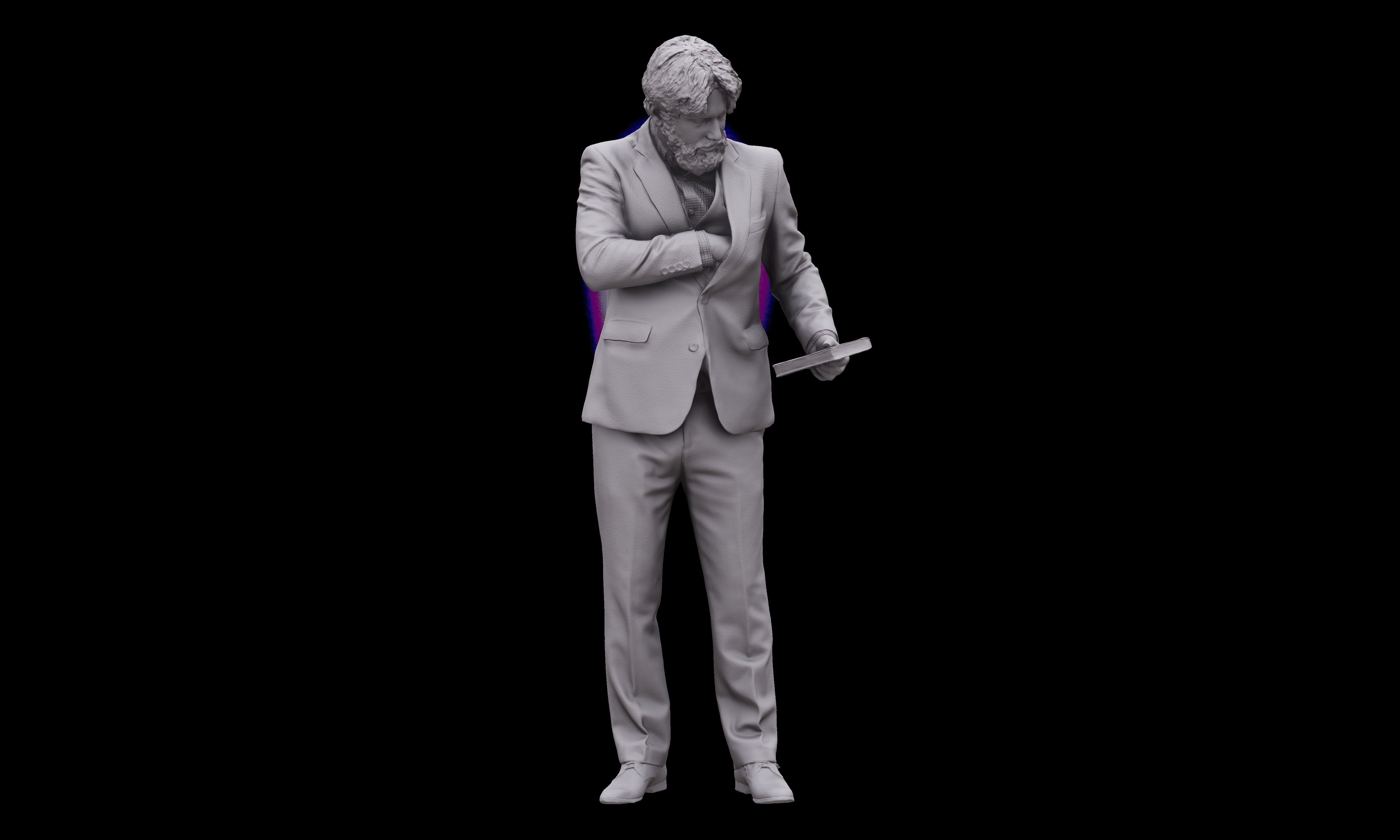 Cleaned 3D scan Arron Cooper Manager Standing 3D model_10