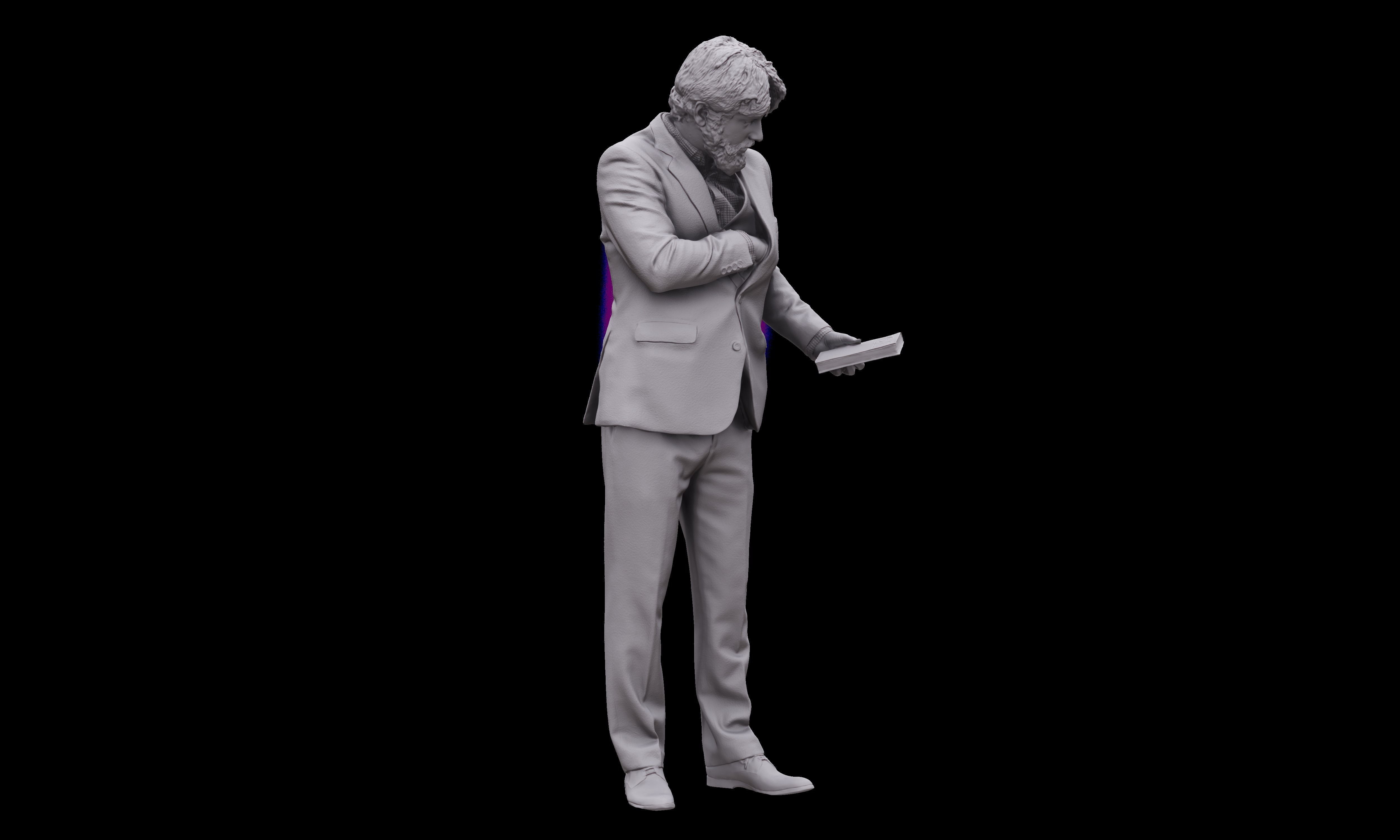 Cleaned 3D scan Arron Cooper Manager Standing 3D model_11