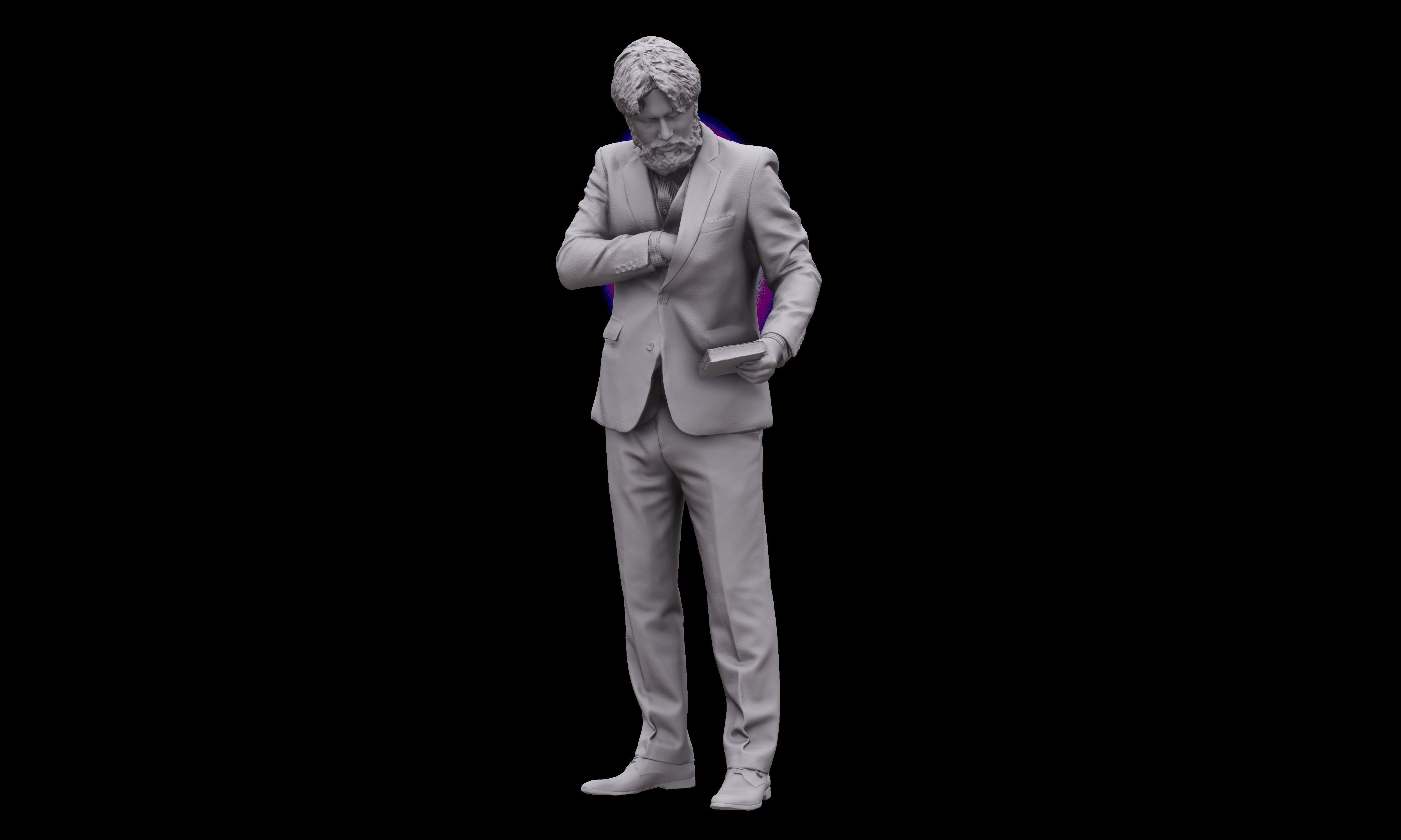 Cleaned 3D scan Arron Cooper Manager Standing 3D model_9