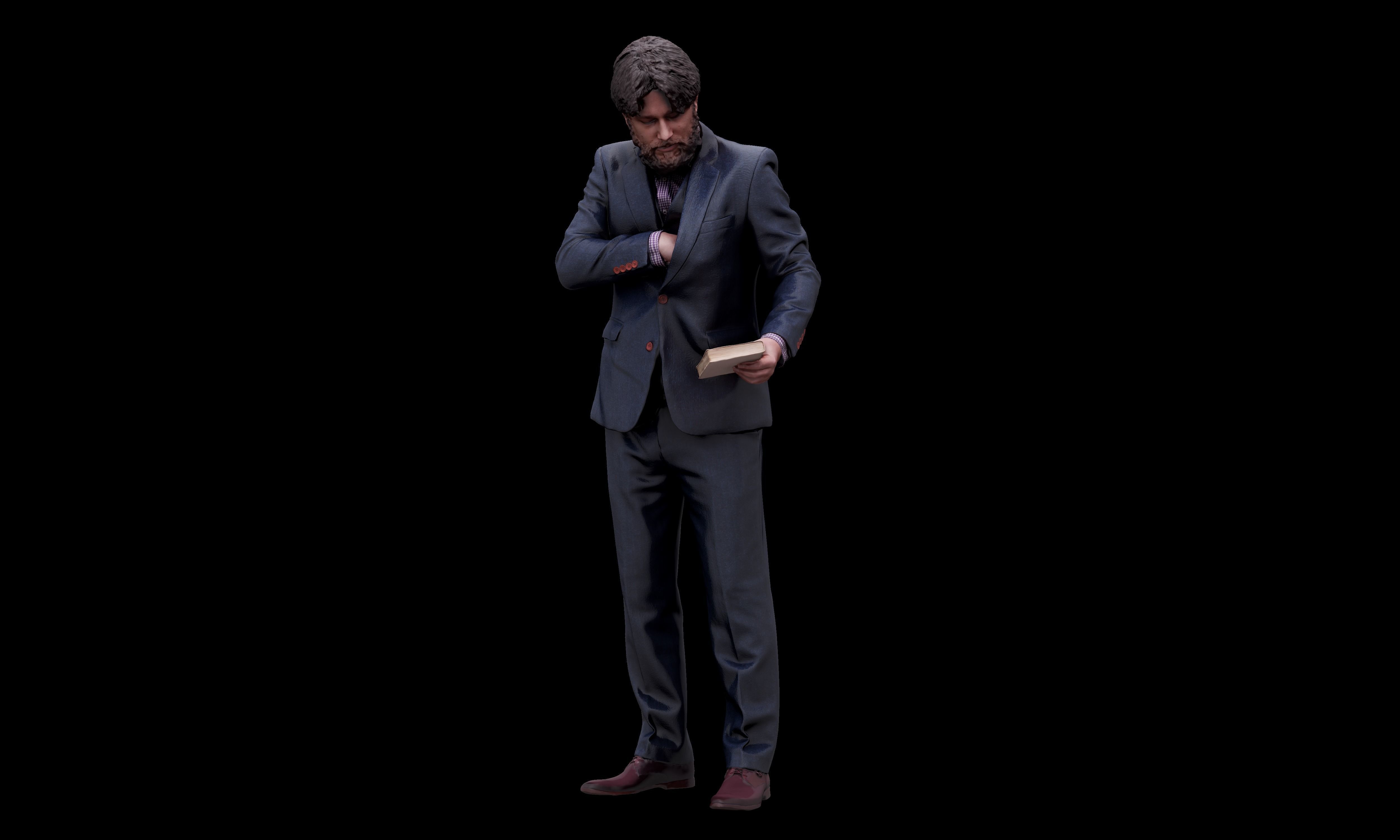 Cleaned 3D scan Arron Cooper Manager Standing 3D model_3