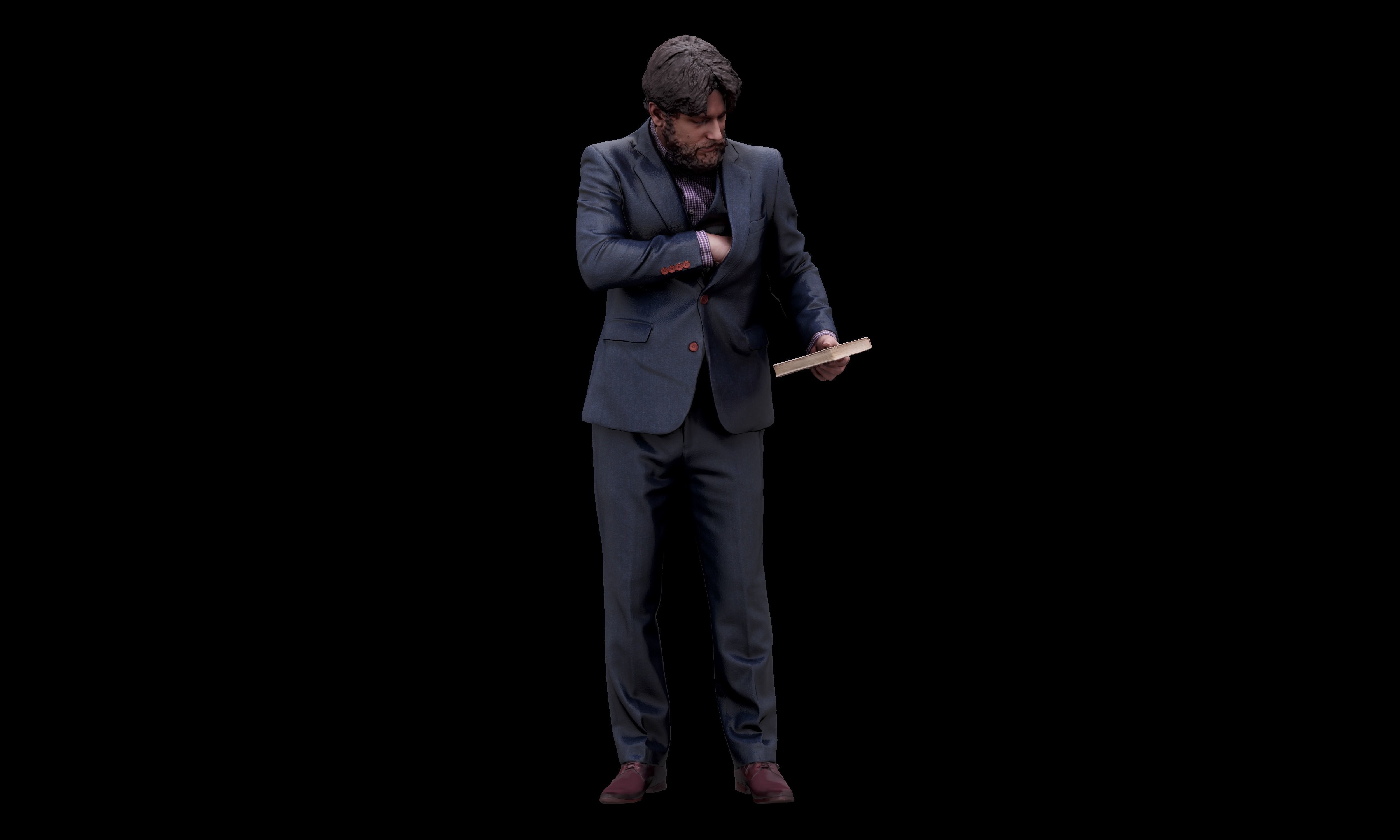 Cleaned 3D scan Arron Cooper Manager Standing 3D model_4