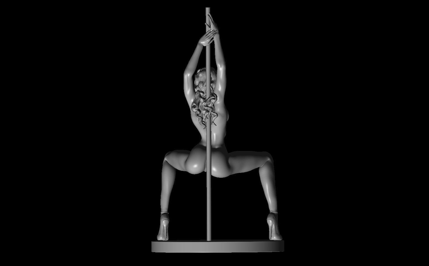 Erotic high quality figure Eryn the pole dancer 3D print model_6