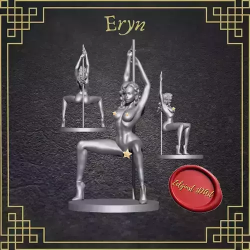 Erotic high quality figure Eryn the pole dancer 3D print model