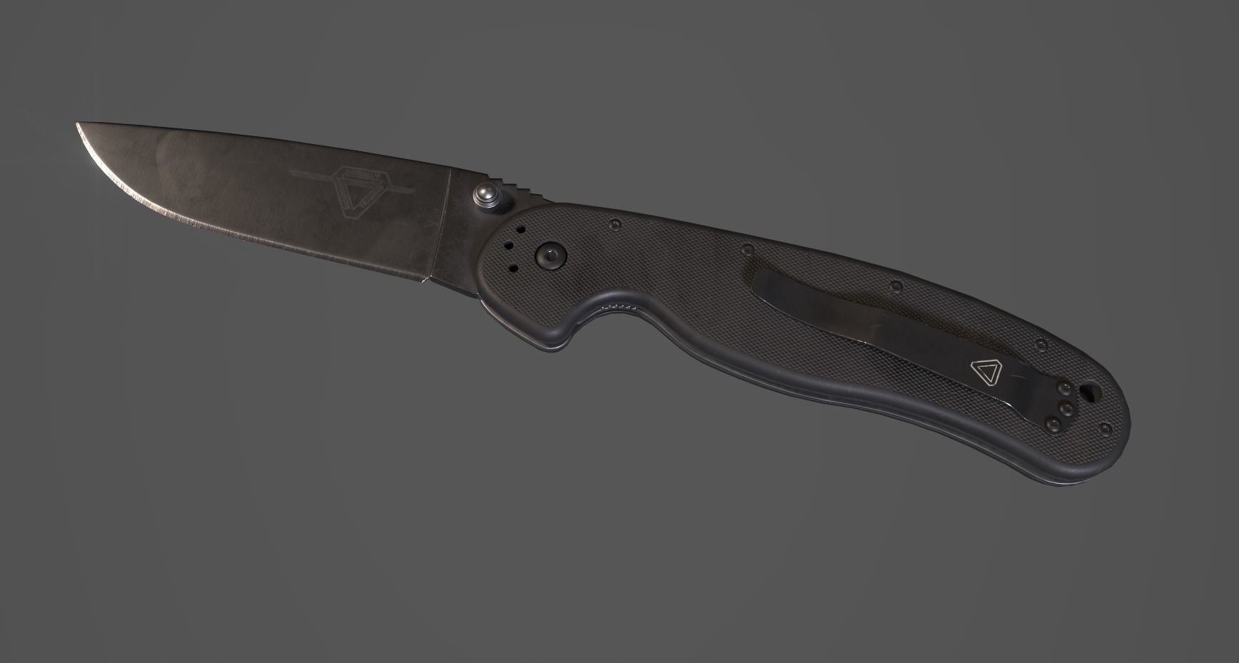 Folding knife Ontario RAT gameready Low-poly 3D model_6