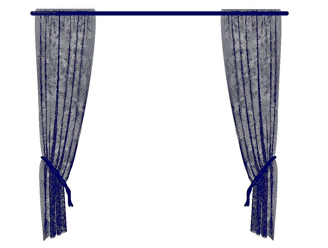 Simple Curtain 3D model_10