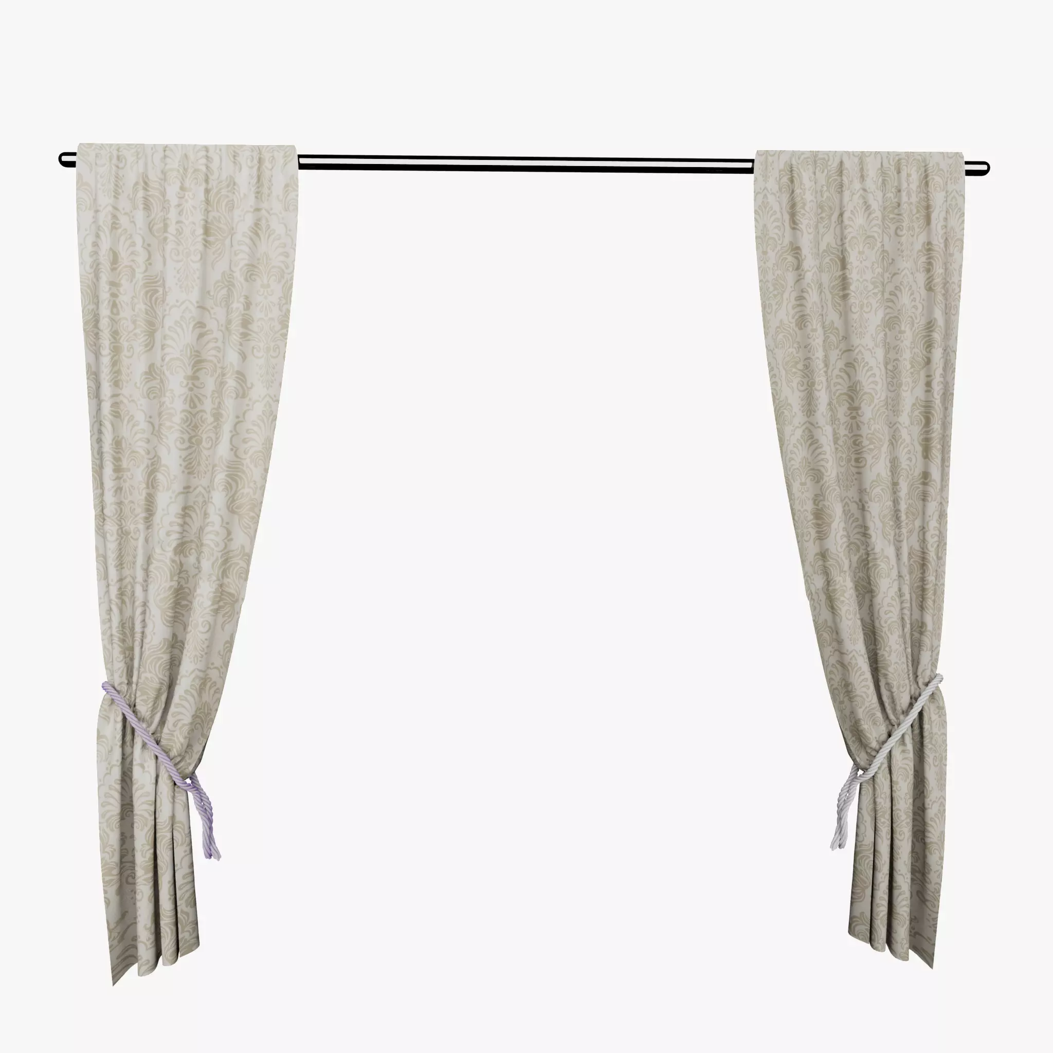 Simple Curtain 3D model_0