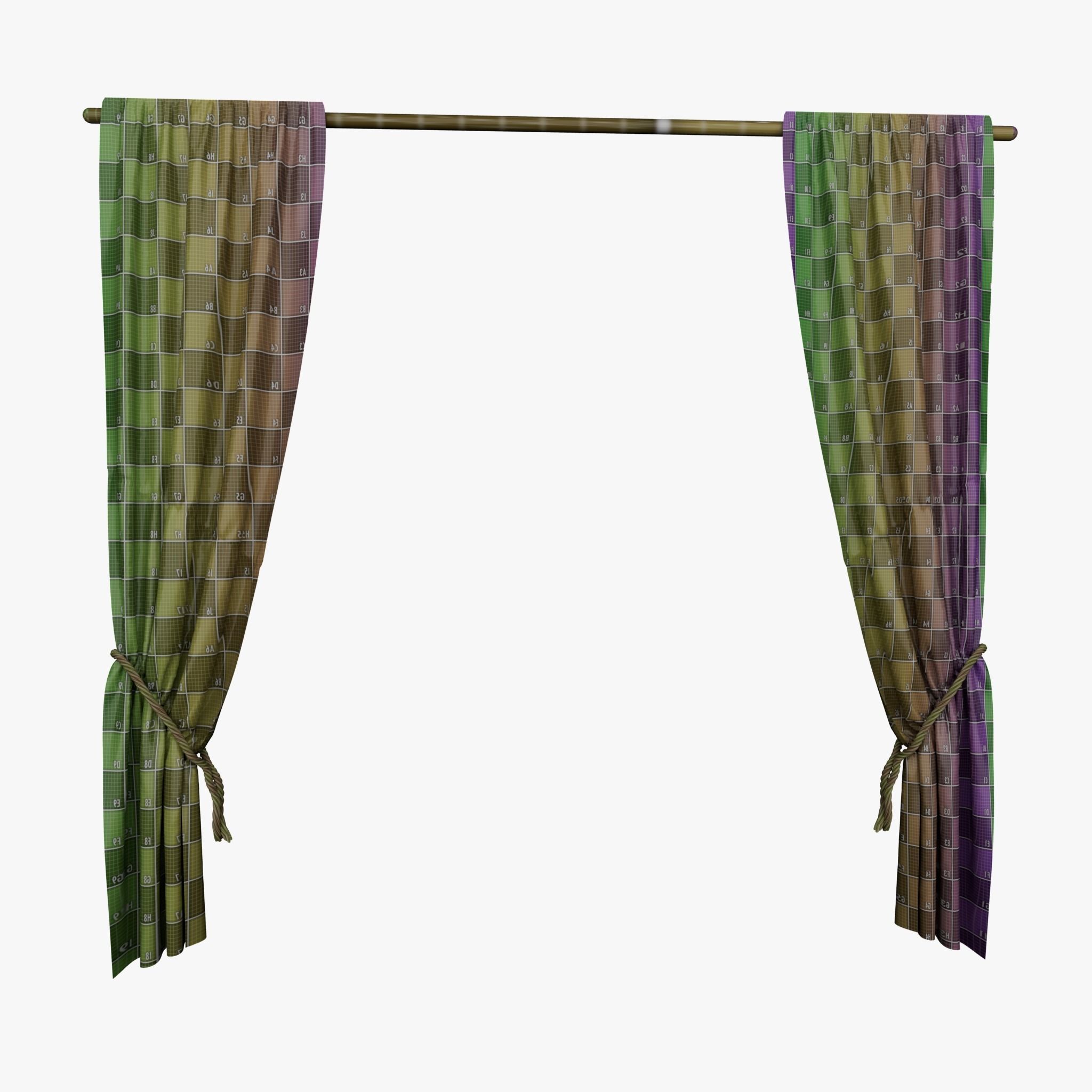 Simple Curtain 3D model_5