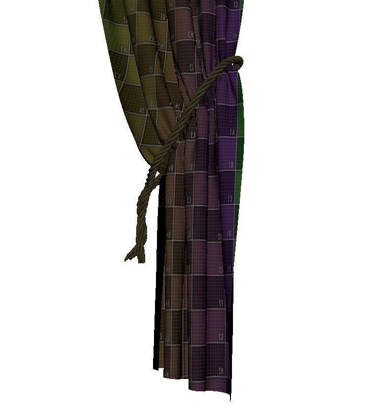 Simple Curtain 3D model_8