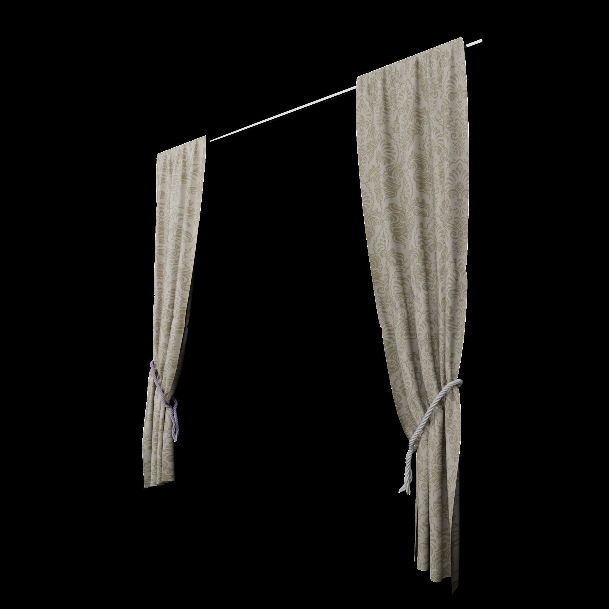 Simple Curtain 3D model_2