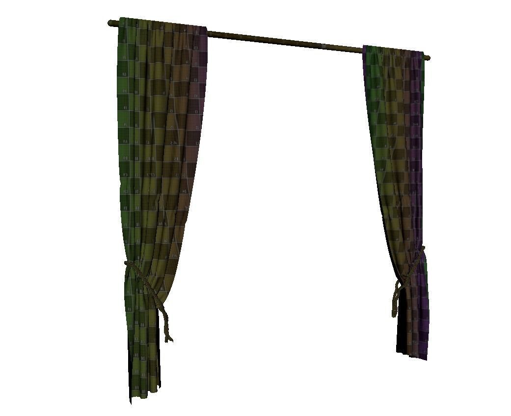 Simple Curtain 3D model_7