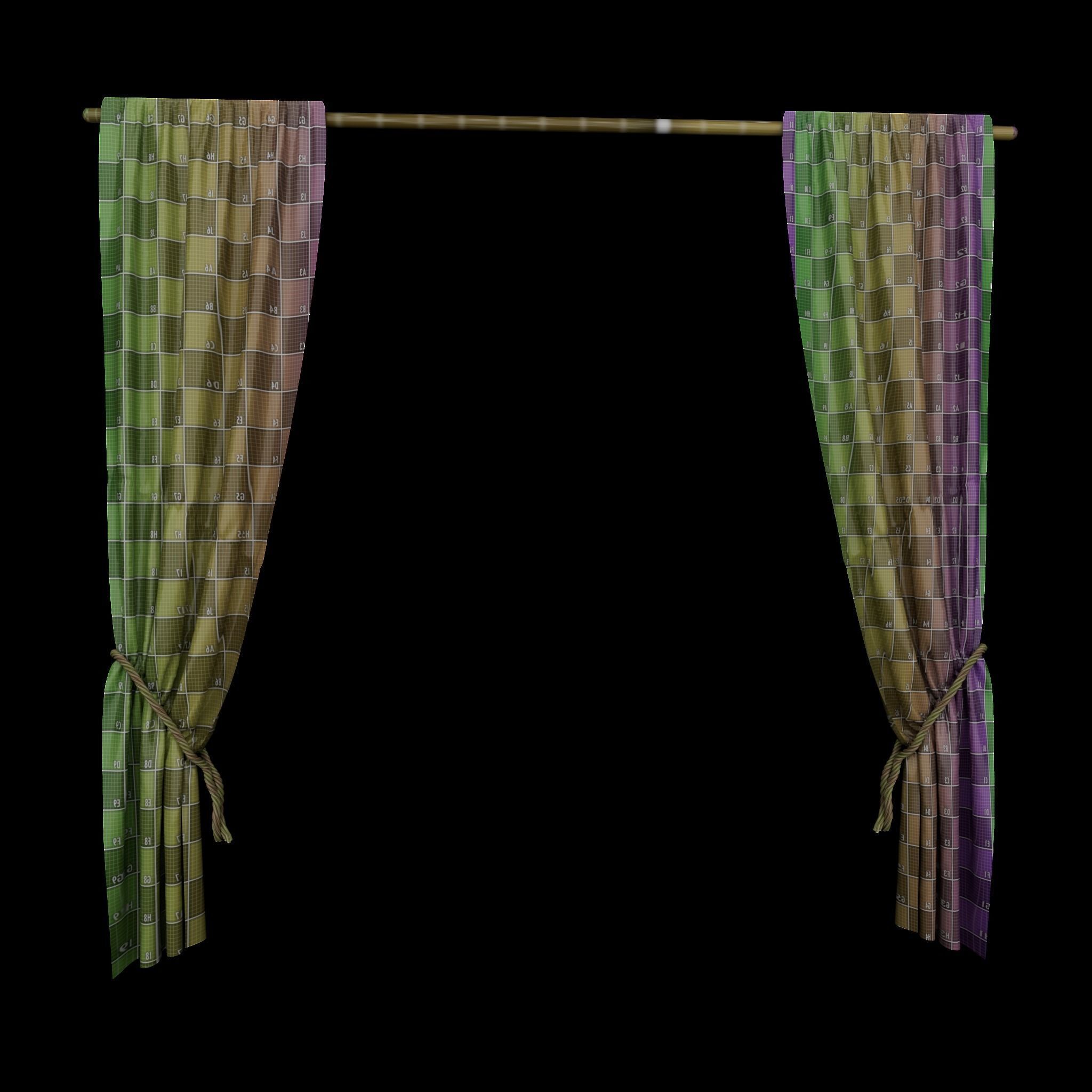 Simple Curtain 3D model_9