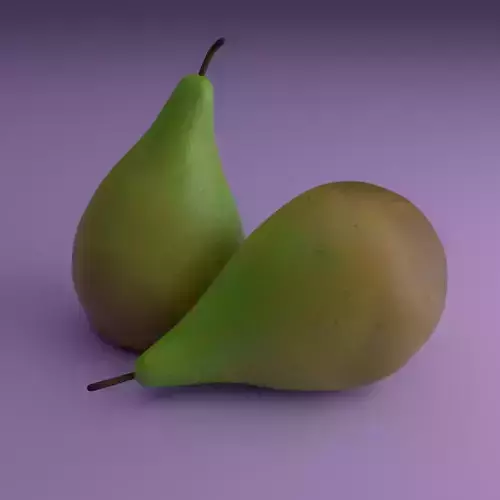 Pear Model two pears Low-poly 3D model