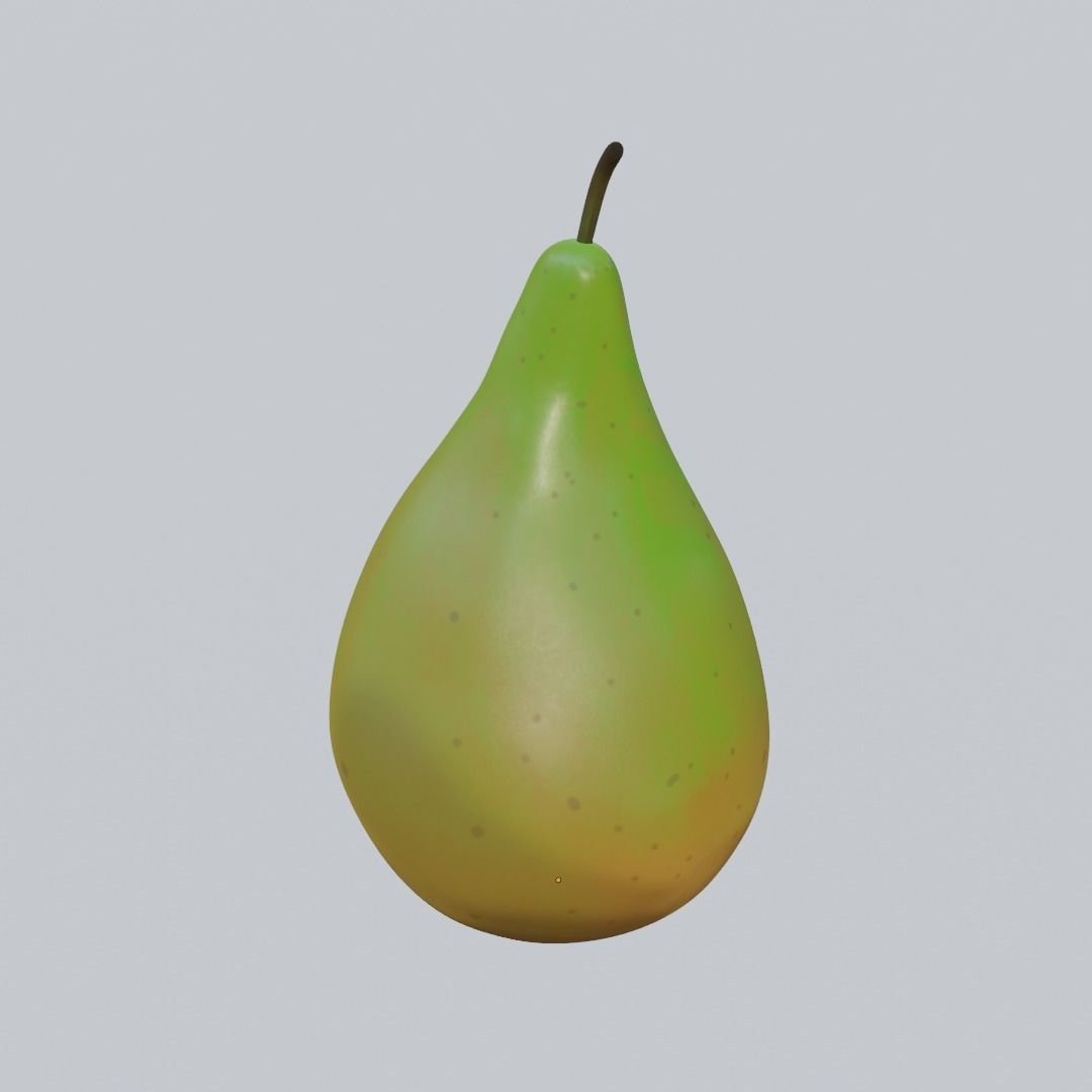 Pear Model two pears Low-poly 3D model_14