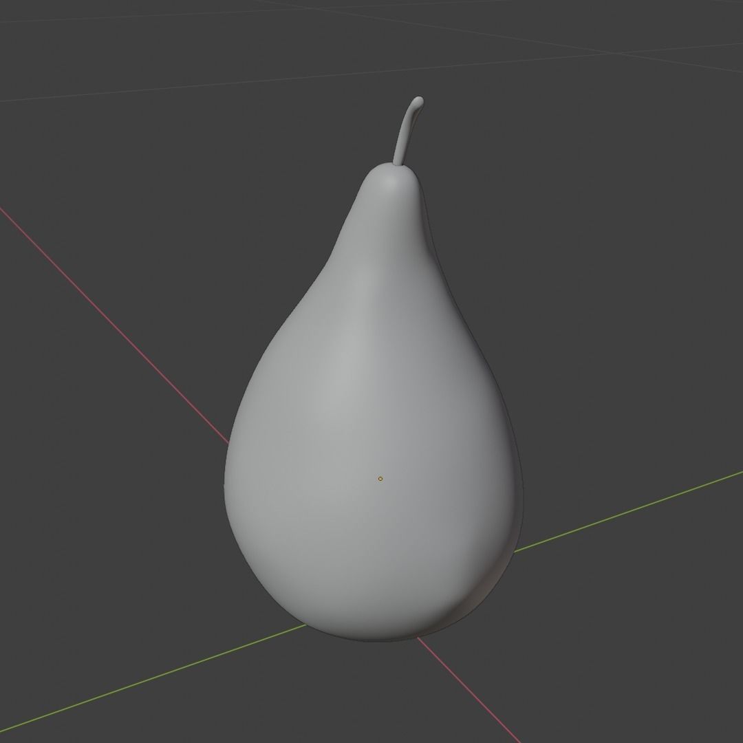 Pear Model two pears Low-poly 3D model_7