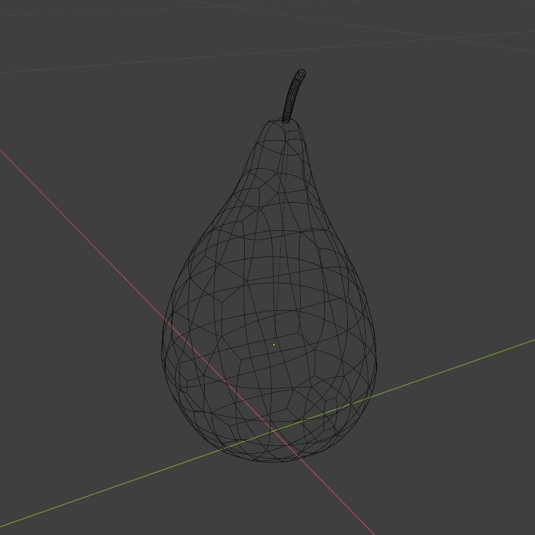 Pear Model two pears Low-poly 3D model_11