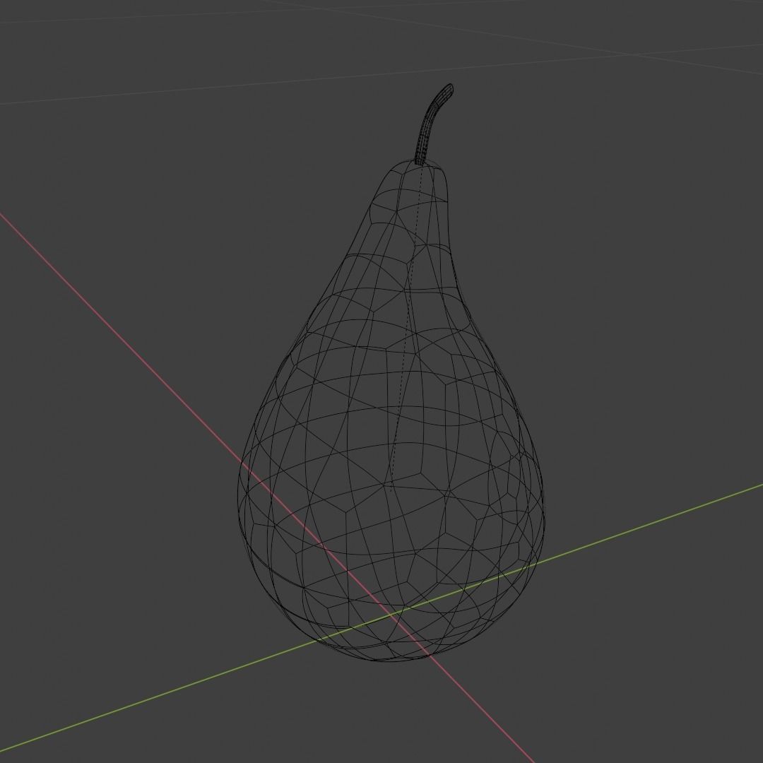 Pear Model two pears Low-poly 3D model_10