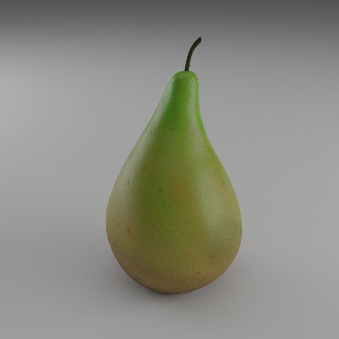 Pear Model two pears Low-poly 3D model_2