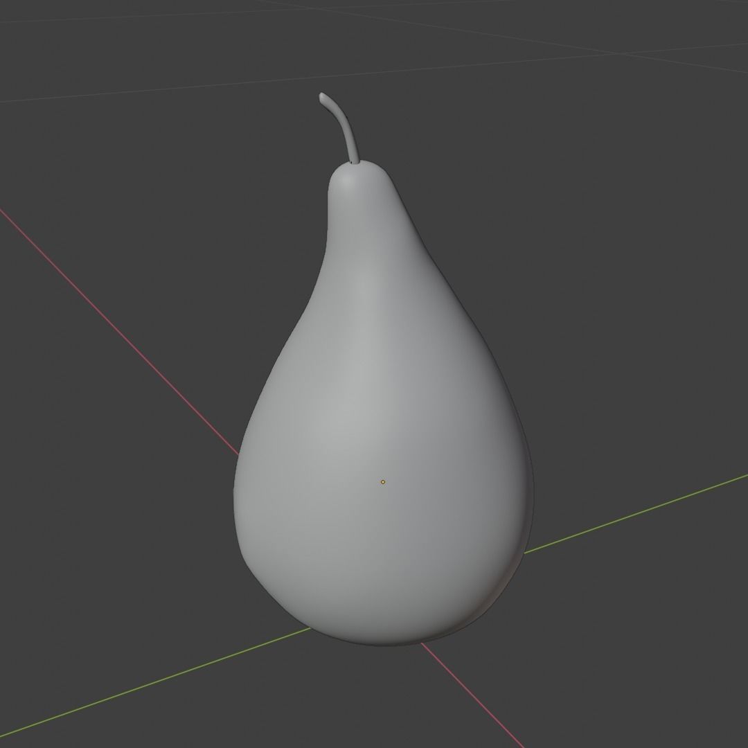 Pear Model two pears Low-poly 3D model_5