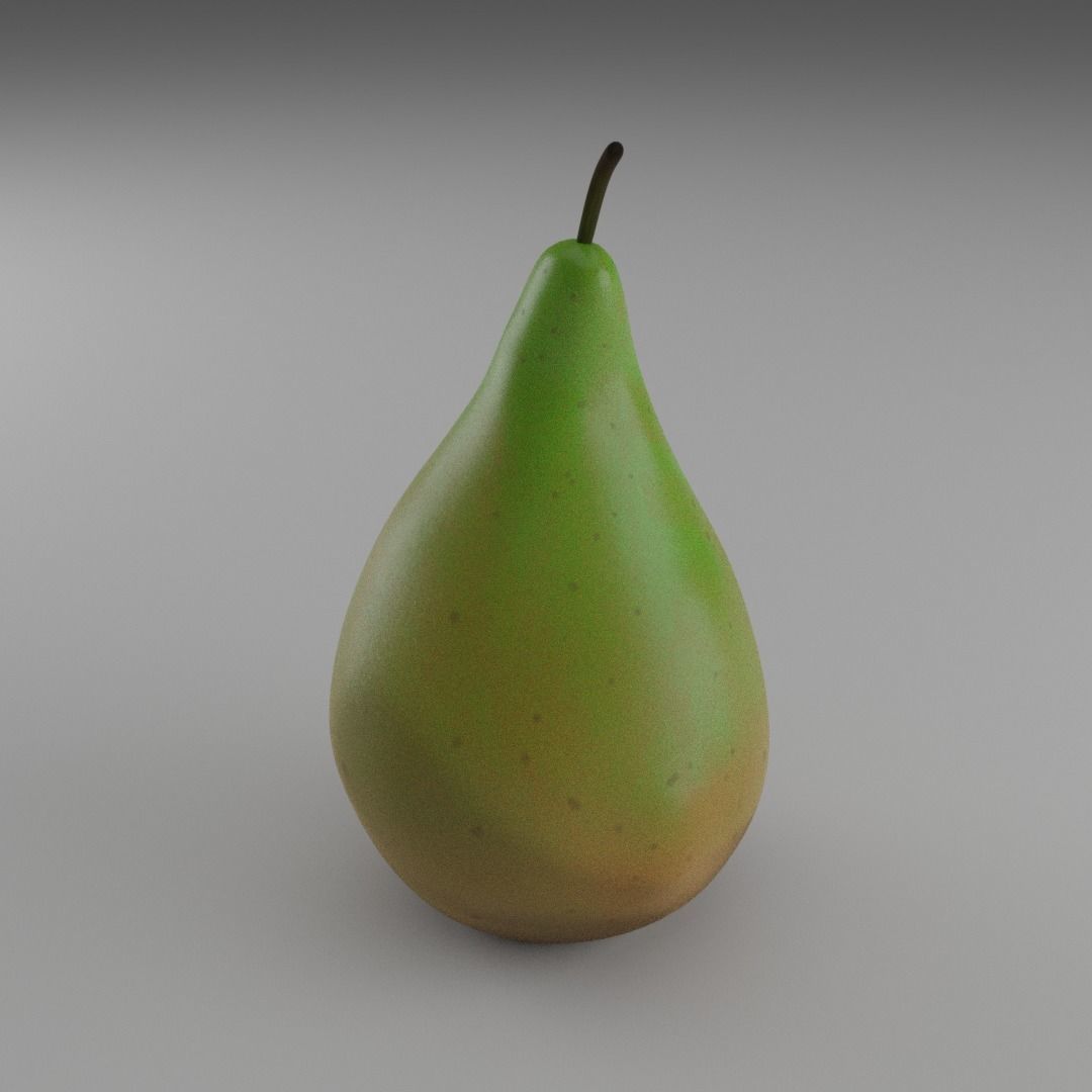 Pear Model two pears Low-poly 3D model_3