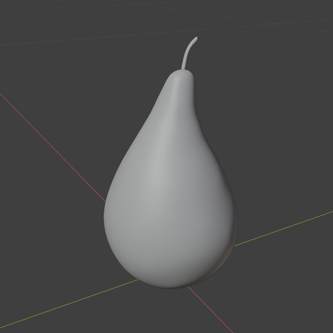 Pear Model two pears Low-poly 3D model_6