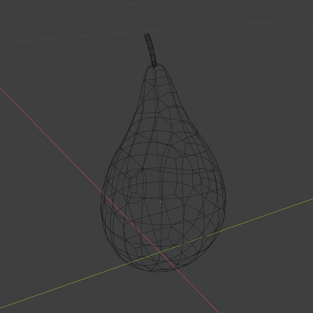Pear Model two pears Low-poly 3D model_12