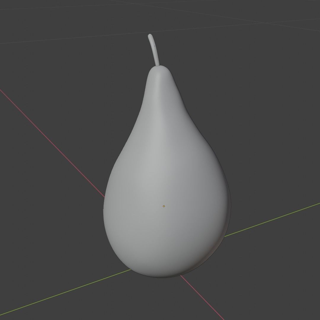 Pear Model two pears Low-poly 3D model_8