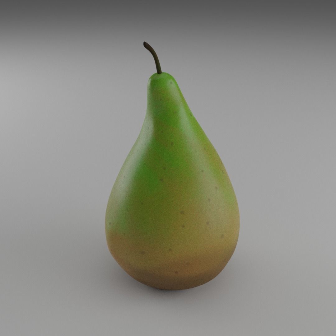 Pear Model two pears Low-poly 3D model_1