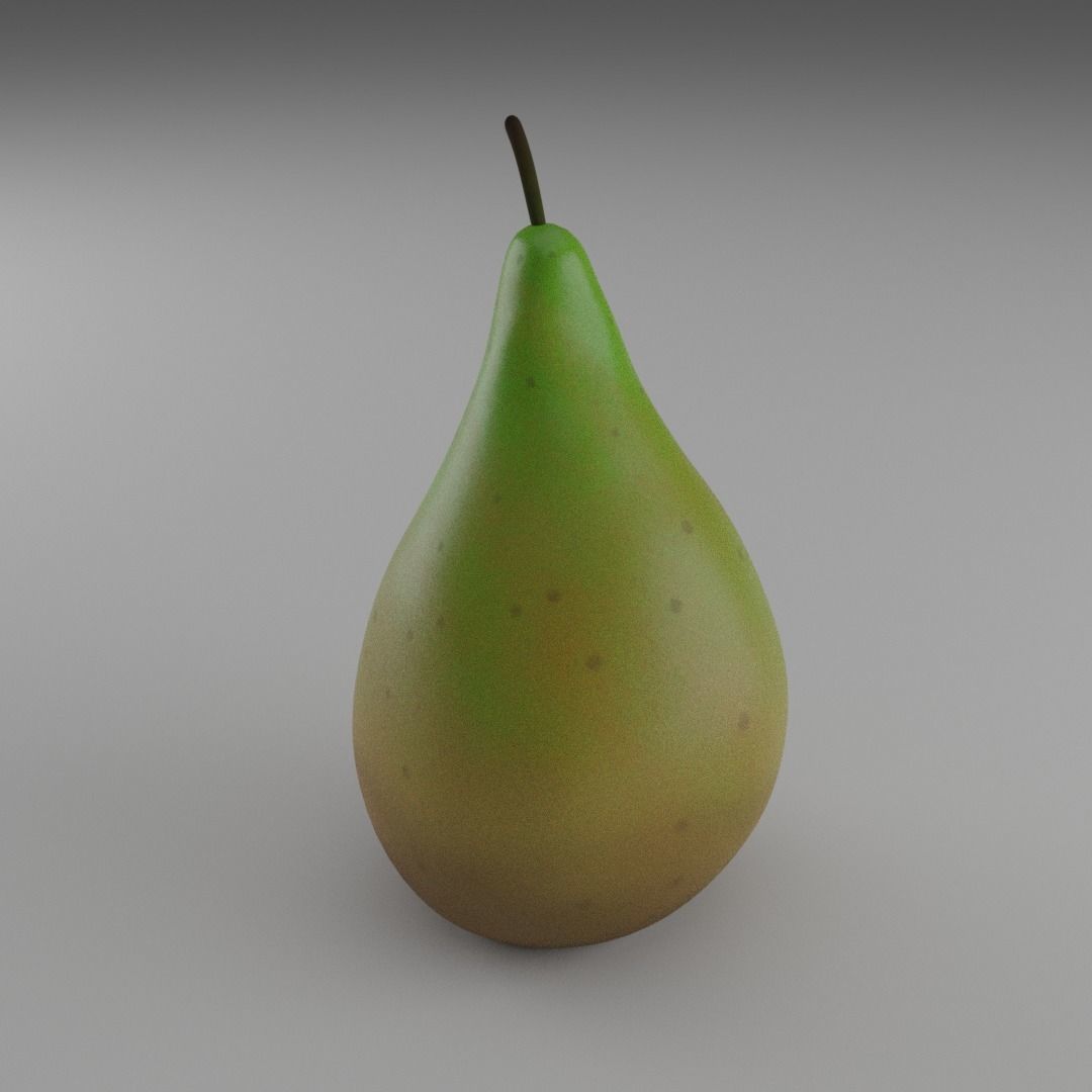 Pear Model two pears Low-poly 3D model_4